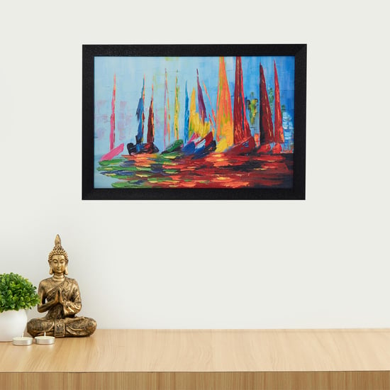 Corsica Boats in Harbour Picture Frame -  35 x 50 cm