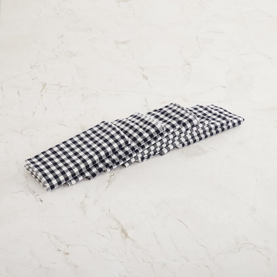 Fiesta Checked Kitchen Towel - Set of 8