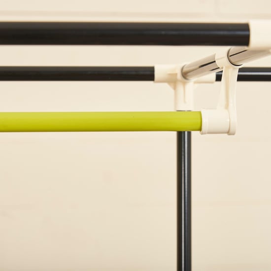 Helios Elante Brown Fabric Collapsible Three-Door Wardrobe With Six Shelves