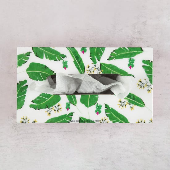 INDIA CIRCUS Banana Leaves Tissue Box Holder