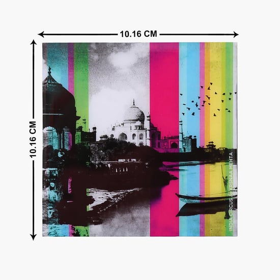 INDIA CIRCUS Agra Daily 6-Pc Table Coaster with Stand