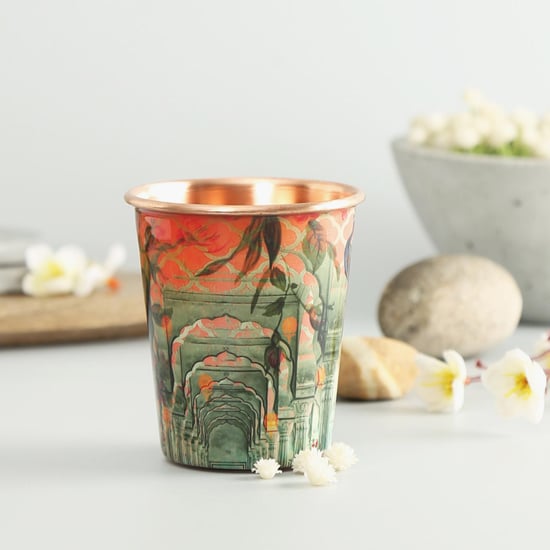 INDIA CIRCUS Peacock Dwar Small Copper Tumbler