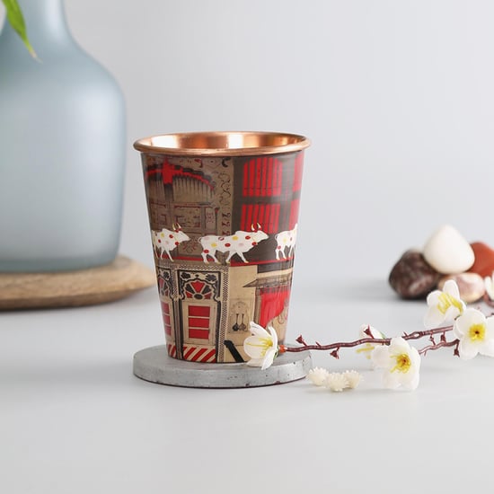 INDIA CIRCUS Printed Doors Of Mystical Wonder Small Copper Tumbler