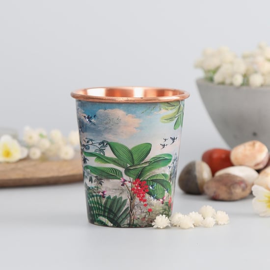 INDIA CIRCUS Tropical View Printed Copper Tumbler