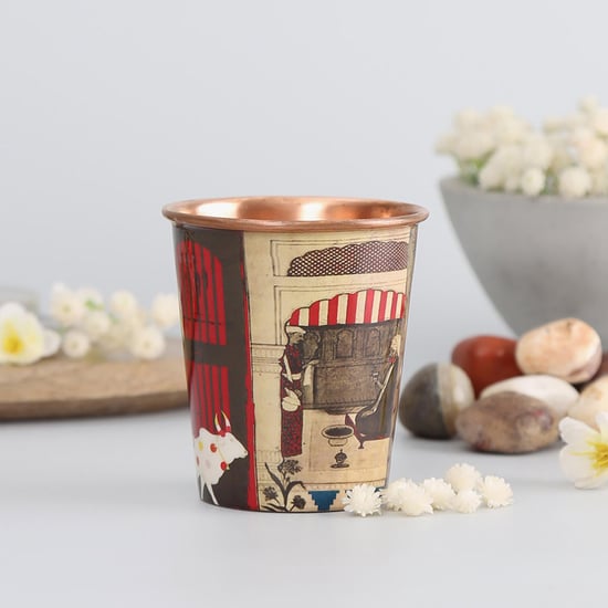 INDIA CIRCUS Printed Doors Of Mystical Wonder Small Copper Tumbler