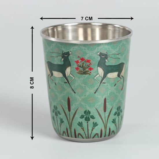 INDIA CIRCUS Mirroring Deer Garden Small Tumbler - Set of 2