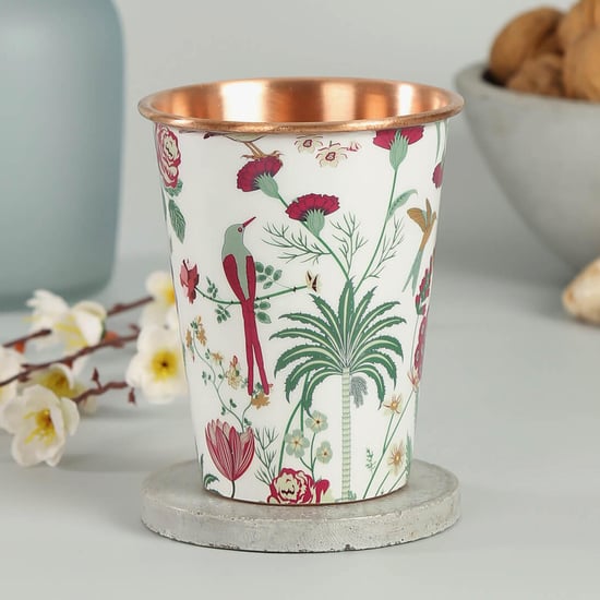INDIA CIRCUS Printed Floral Galore Copper Tumbler