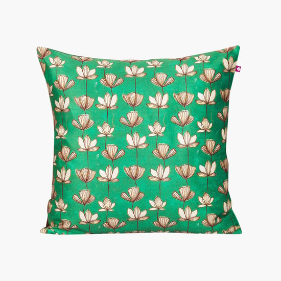 INDIA CIRCUS Lotus Pond Cushion Cover - 30.48 x 30.48 cm
