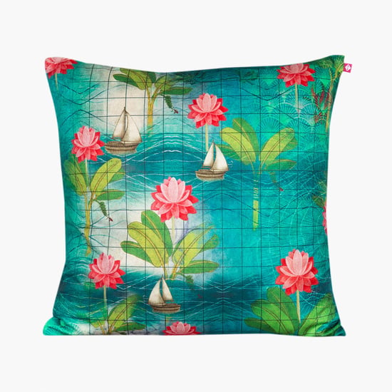 INDIA CIRCUS Printed Cushion Cover - 40.64 x 40.64 cm