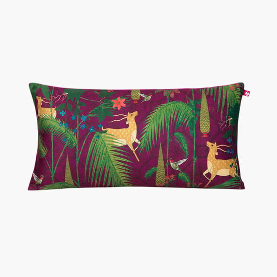 INDIA CIRCUS Printed Cushion Cover - 40.64 x 20.32 cm