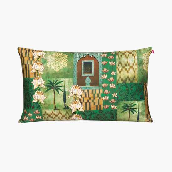 INDIA CIRCUS Graphic Print Cushion Cover - 50.80 x 30.48 cm