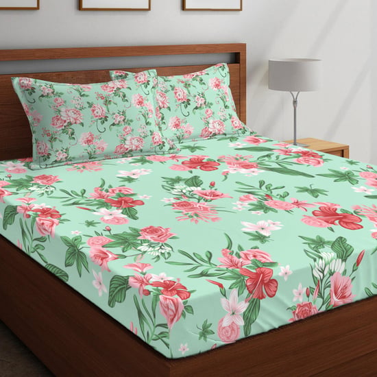 LAYERS Tuscany Printed 3-Piece Double Bedsheet Set -  2.54 m x 2.24 m