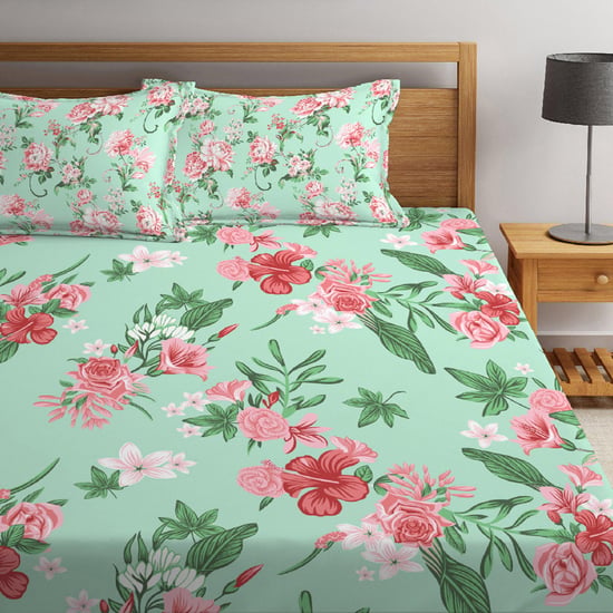 LAYERS Tuscany Printed 3-Piece Double Bedsheet Set -  2.54 m x 2.24 m