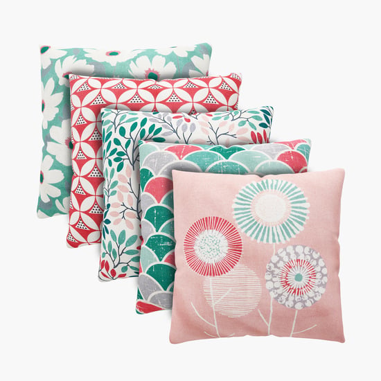 Everyday Essentials Digital Print Cushion Cover - Set of 5- 40 x 40 cm