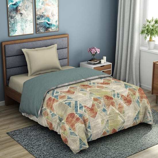 SPACES Organic Cotton Printed Single Bed Quilt - 150 x 218 cm