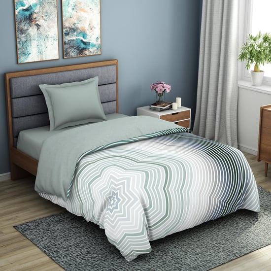 SPACES Organic Cotton Printed Single Bed Quilt - 150 x 218 cm