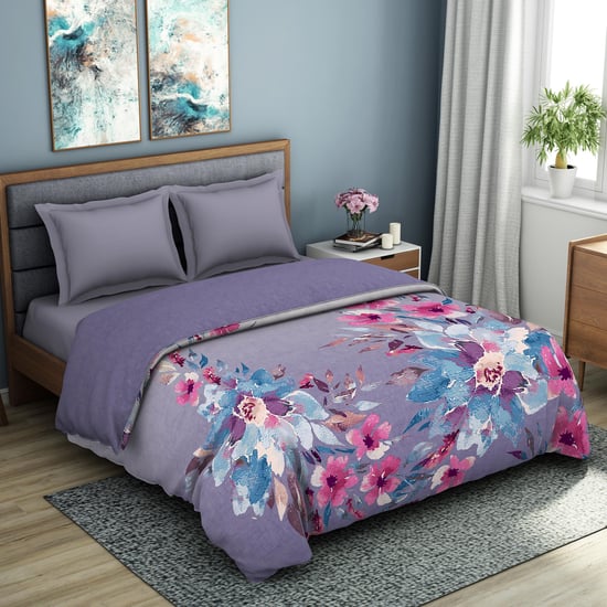 SPACES Organic Cotton Printed Cotton Double Bed Quilt - 224 x 270 cm