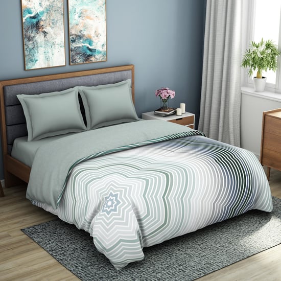 SPACES Organic Cotton Printed Double Bed Quilt - 224 x 270 cm
