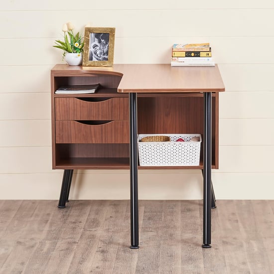 Helios Cozo Study Desk with Drawer - Brown