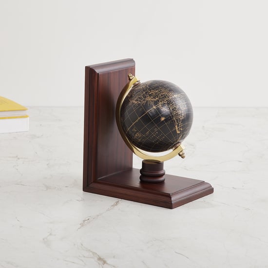 Splendid Black MDF Book-end World Globe