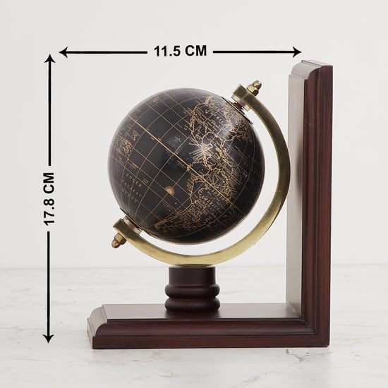 Splendid Black MDF Book-end World Globe