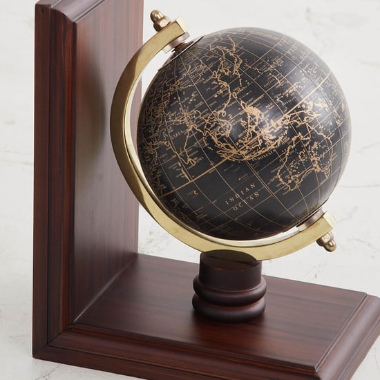 Splendid Black MDF Book-end World Globe