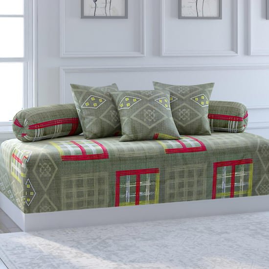 SWAYAM Veda Printed 6-Pc. Diwan Set - 152 x 228 cm