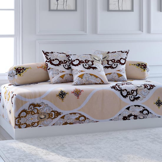 SWAYAM Veda Printed 6-Pc. Diwan Set - 152 x 228 cm