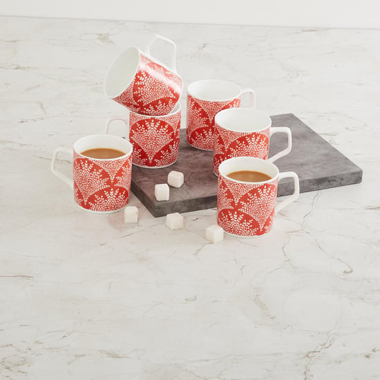 Mandarin Homespun Coffee Mugs - Set Of 6