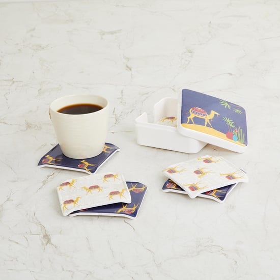 Raisa Moroccan Square Coaster - Set Of 6