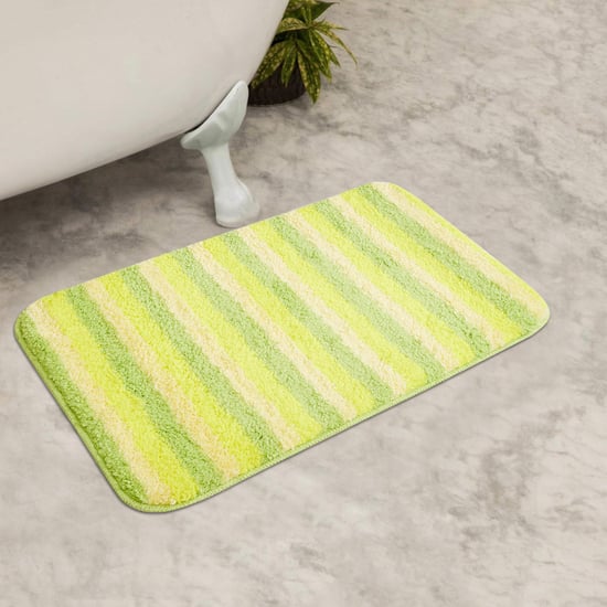 Fiesta Microfiber Striped Bath Mat - 60 cm x 40 cm