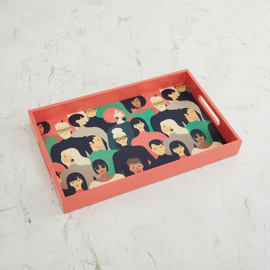 Women Empowerment Wooden Digital Printed Rectangular Tray