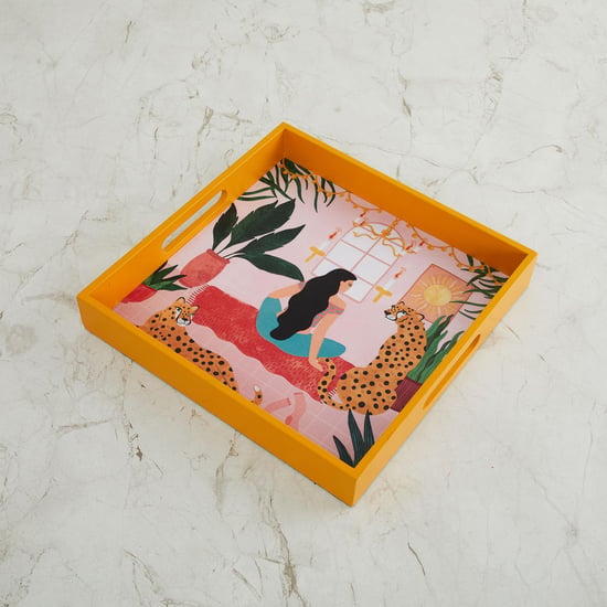 Women Empowerment Wooden Digital Printed Square Tray