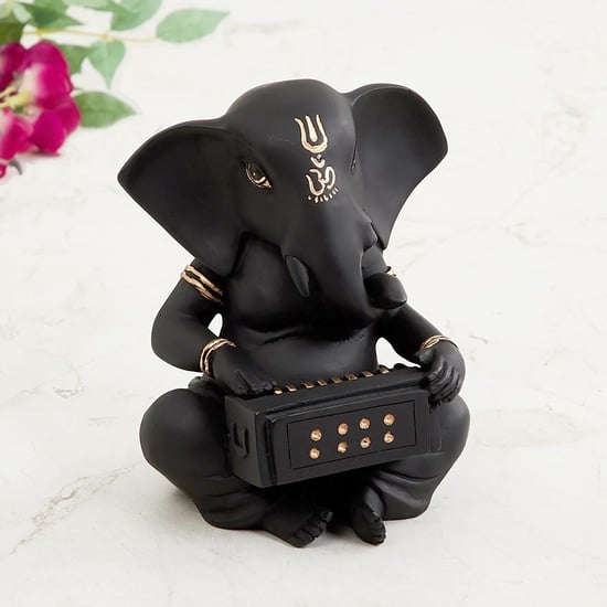 Corsica Harmony Ganesha with Harmonium Figurine