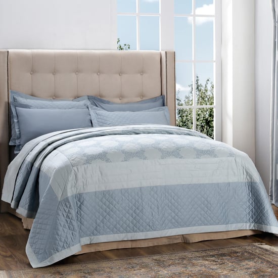 MASPAR  Royal Redux Diamond Bow Printed Double Bed Quilt - 228 x 265 cm