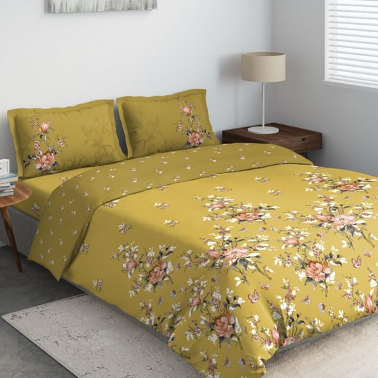 D'DECOR Cherish Printed 4-Pc. Double Bed In Bag - 2.29 x 2.74 m