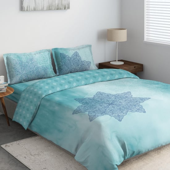 D'DECOR Cherish 4-Pc Printed Double Bed In Bag - 229 x 274 cm