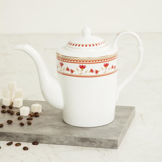 Foley Multicolour Printed Bone China Tea Pot - 1200ml