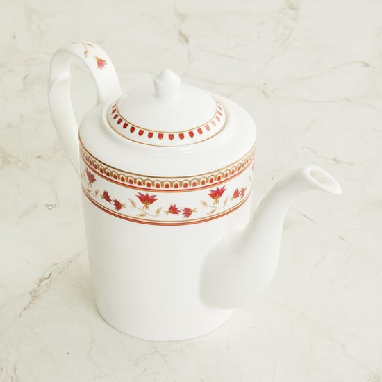 Foley Multicolour Printed Bone China Tea Pot - 1200ml