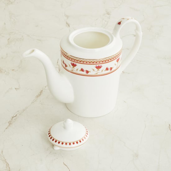 Foley Multicolour Printed Bone China Tea Pot - 1200ml