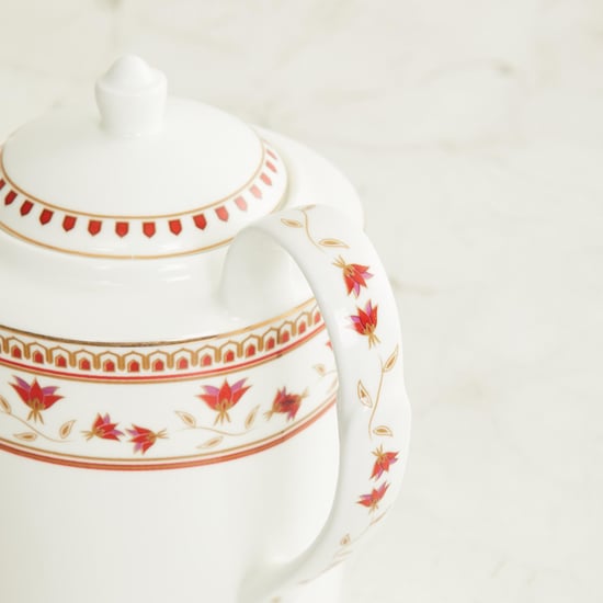 Foley Multicolour Printed Bone China Tea Pot - 1200ml