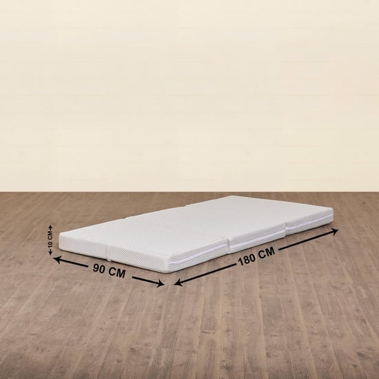 Helios Filpzee Grey 4 Inch Foldable Mattress - 90 x 180 x 10 cm