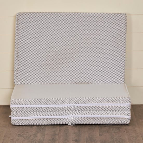 Helios Filpzee Grey 4 Inch Foldable Mattress - 90 x 180 x 10 cm