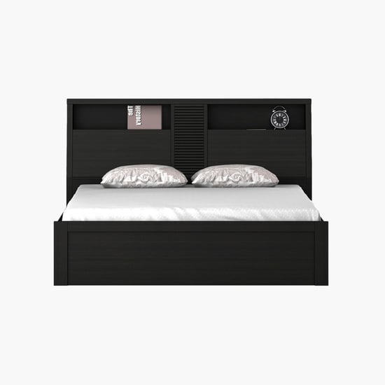 Helios Rhine Nancy Wooden King Bed - Black