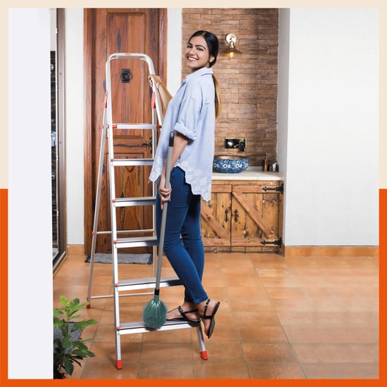 BATHLA Advance 6-Step Foldable Ladder with Sure-Hinge Technology