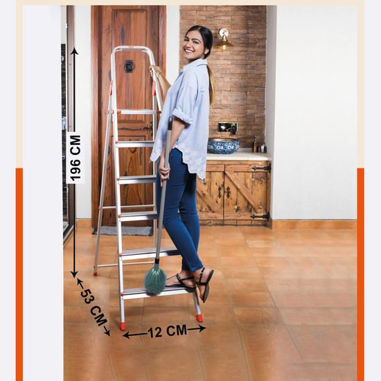 BATHLA Advance 6-Step Foldable Ladder with Sure-Hinge Technology