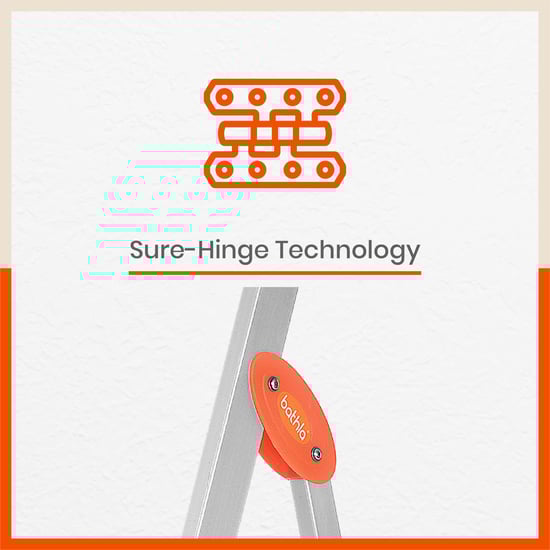 BATHLA Advance 6-Step Foldable Ladder with Sure-Hinge Technology