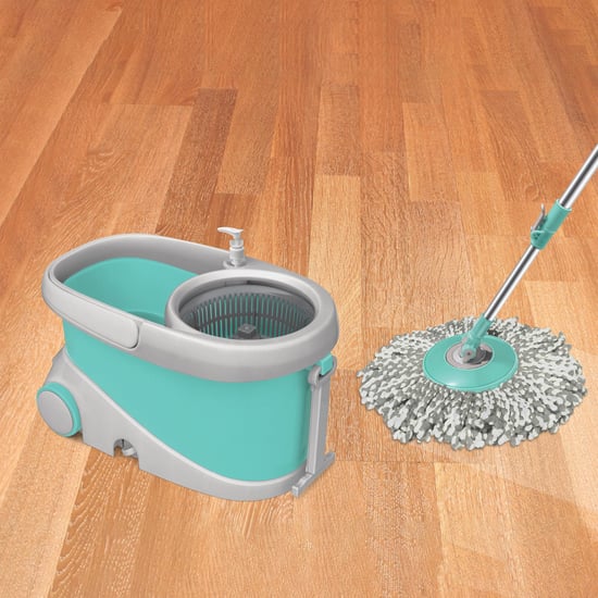 SPOTZERO BY MILTON Blue Polypropylene Wave Spin Mop- 27.5x27 Cm