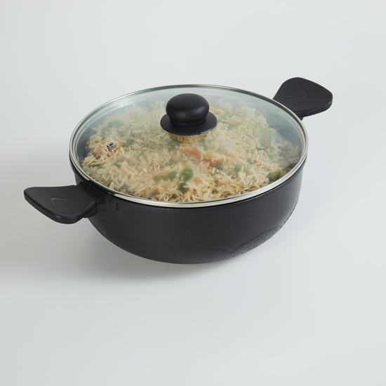 Fiesta-Eric Non Stick Kadhai with Glass Lid