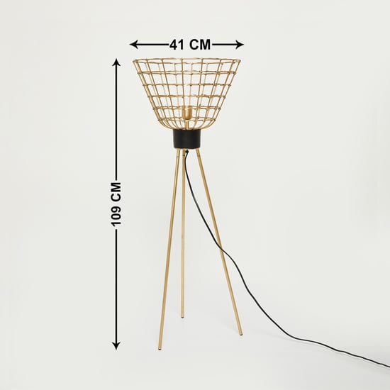 Fiesta Gold Textured Metal Floor Lamp